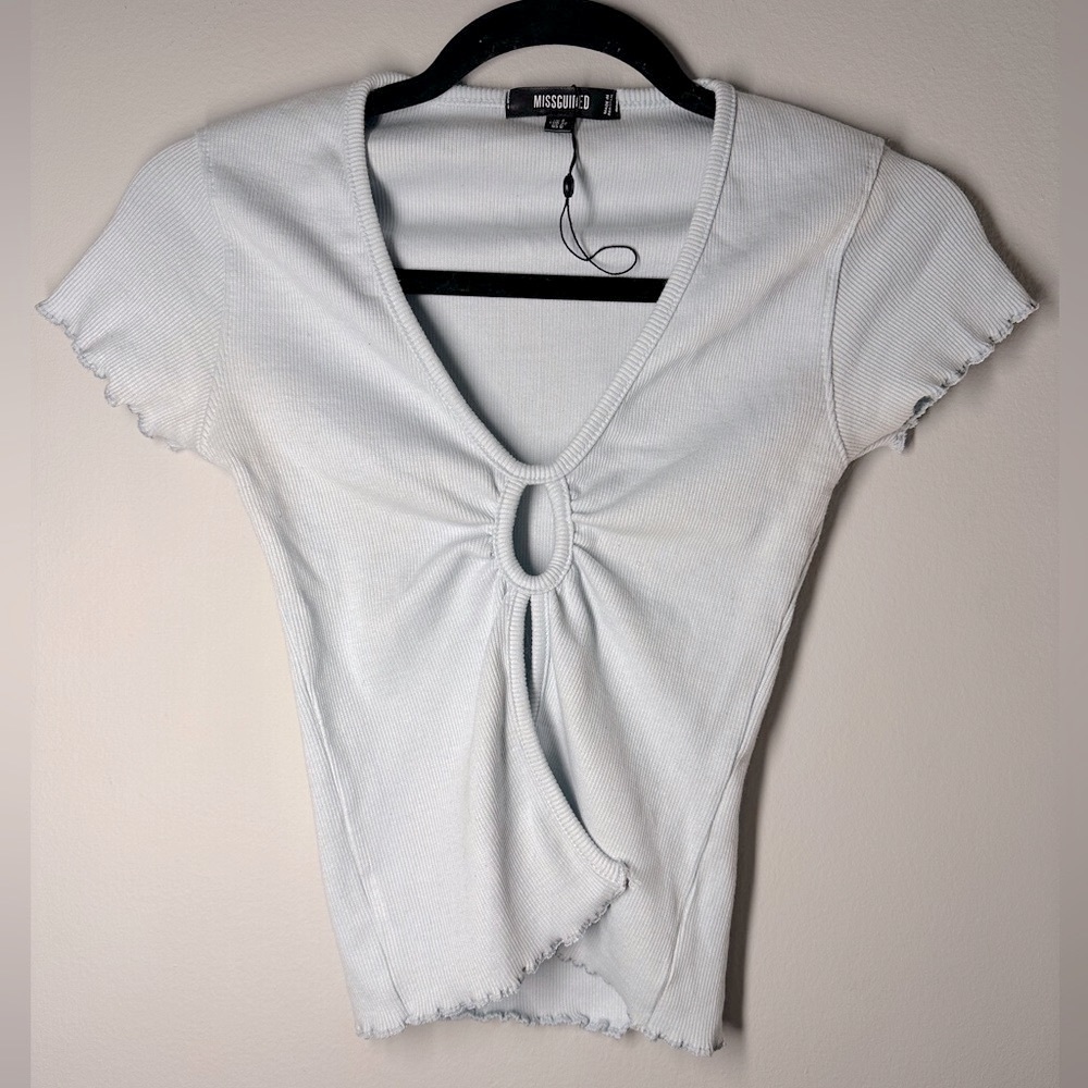 Sky Blue Keyhole Shirt